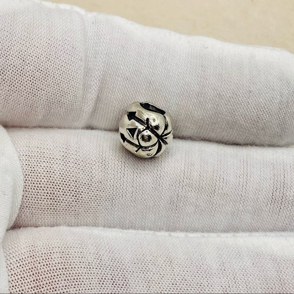EUC Pandora 790393 Sterling Silver Halloween Jack-O-Lantern Pumpkin Bead - Picture 5 of 8